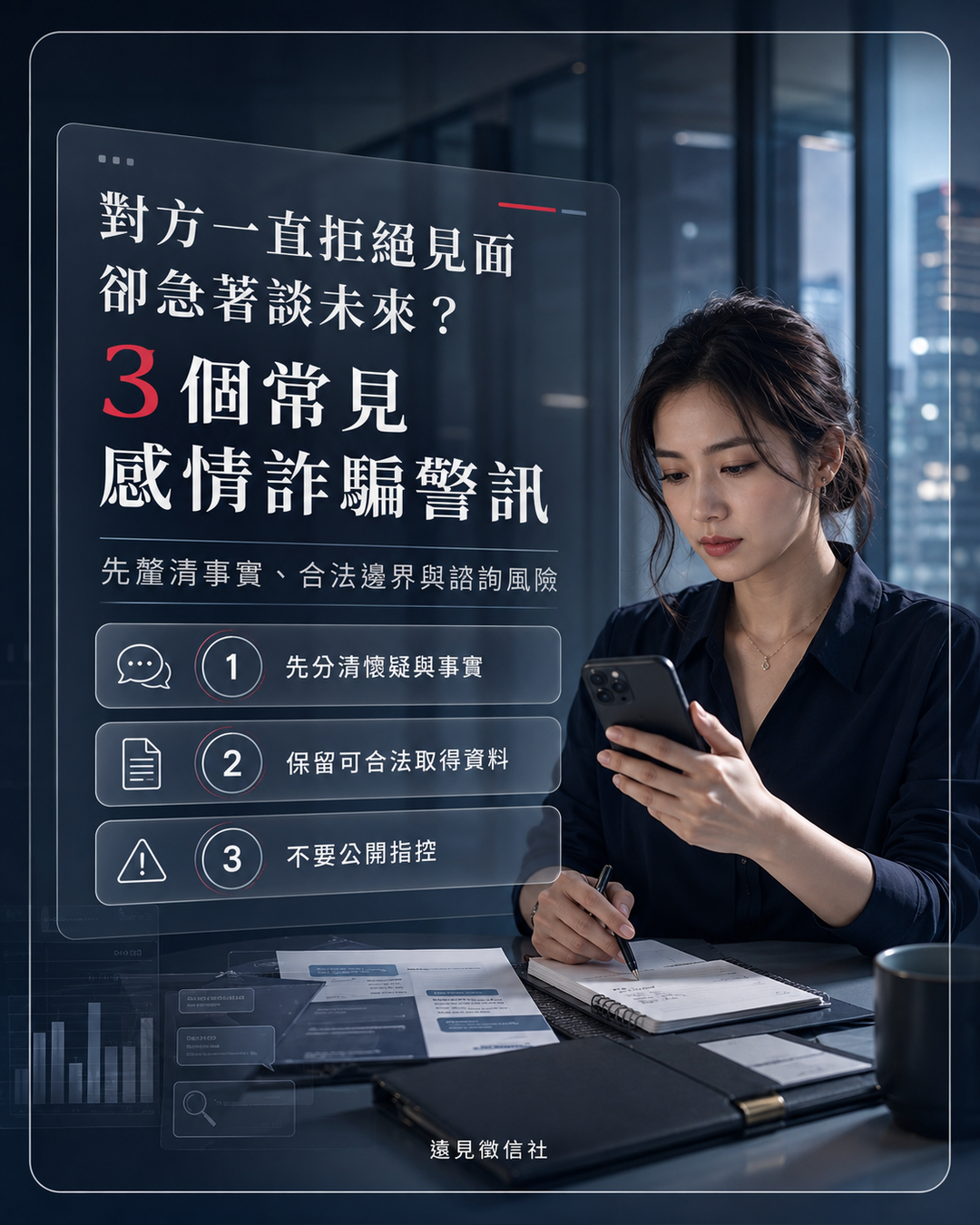 對方一直拒絕見面卻急著談未來？3 個常見感情詐騙警訊